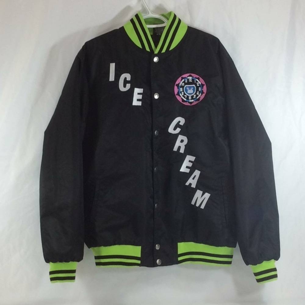 2007 BBC  Ice Cream Glowing Clock Varsity Jacket Pharrell Williams Mens XXL